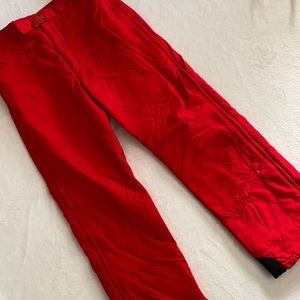 {VTG} SKYR by Scandia | Snow Ski Snowboard Full Side Zip Pants Red (L)